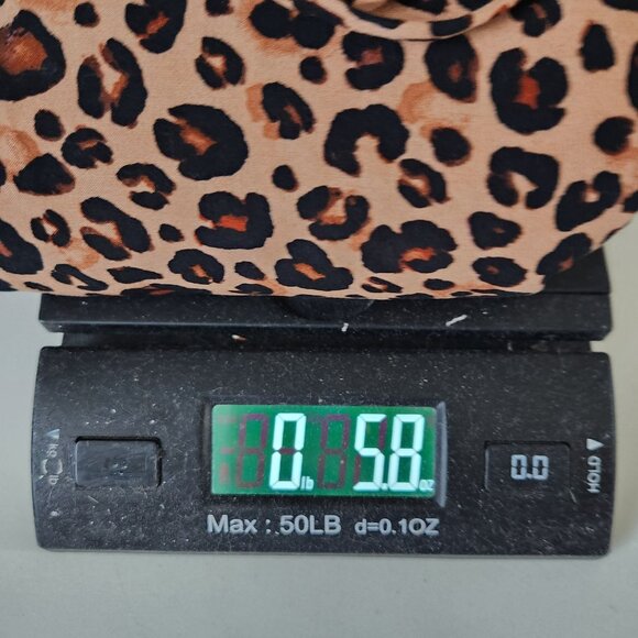 Women's Leopard Print Ruffle Waist Cover up Pants Brown Sz L Shade & Shore Brown - Picture 13 of 13